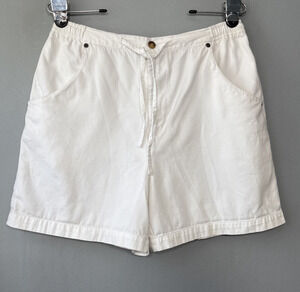 Vintage Studio Works Mom Shorts Size Petite Medium White Preppy Coastal 90s Chic